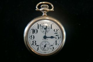 Antique Elgin B.  W.  Raymond 19 Jewel Pocket Watch W/ Wind Indicator Running Cond