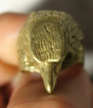 GERMAN WW1 or ? PATRIOTIC BRASS RING WITH EAGLE ADLER HEAD 3