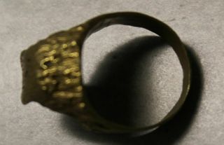 GERMAN WW1 or ? PATRIOTIC BRASS RING WITH EAGLE ADLER HEAD 5