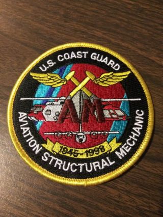 Us Coast Guard Aviation Structural Mechanic 1945 - 1998 4 " Round Patch