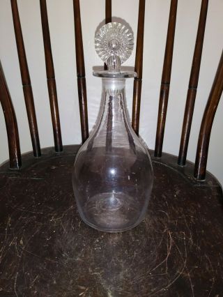 Early 19th Century Blown Glass Pontil Decanter W/ Stopper