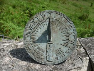 Gothic Metal Architectural Sundial With Griffin & Grim Reaper