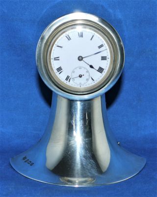 Small Silver Boudoir Clock Hallmarked For Birmingham 1912,  Maker “jme & Co”