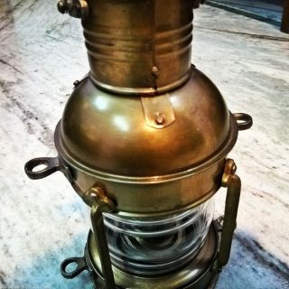 Antique Vintage Maritime Ship Oil Lantern Hanging Lamp Collectible Decor Item 3