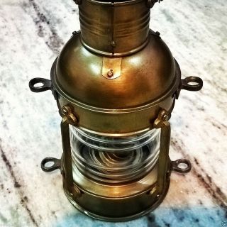 Antique Vintage Maritime Ship Oil Lantern Hanging Lamp Collectible Decor Item 5