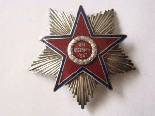 Romania Early Rare Rpr Order Of The Star 2nd Class,  70mm.