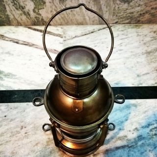 Antique Vintage Maritime Ship Oil Lantern Hanging Lamp Collectible Decor Gift