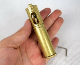 Vintage Totally Solid Brass/copper Trench Lighter Collectable