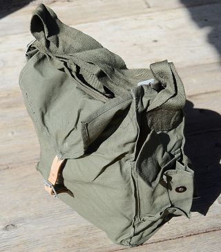 Vintage Soviet army canvas bag,  Distressed military canvas bag,  Cold War bag USSR 3