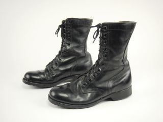 1980s Vintage Us Military Black Leather Dms Infantry Combat Boots 6.  5