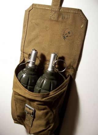 Bag Pouch For 2 Grenades Polish Army Poland Holster Rg42 F1