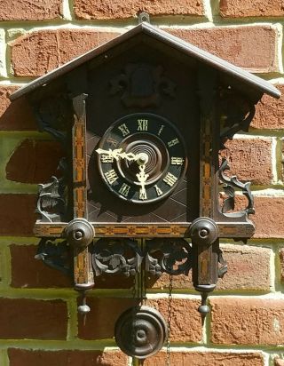 Antique Railroad Cuckoo Clock.  American Cuckoo Clock Co.  Philadelphia