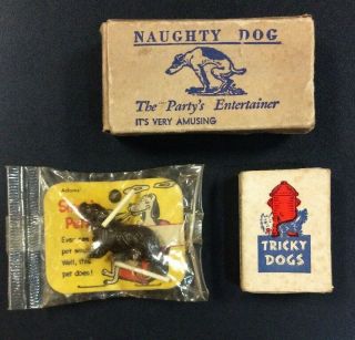 Vintage Smoking Pet Tricky Naughty Dog Gag Magic Trick Novelty Toy K - 9 Funny Pup