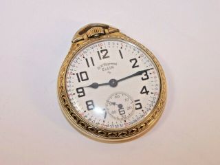 1952 Elgin B.  W.  Raymond 16s Railroad 21 Jewel 571 10k Gold Filled Pocket Watch