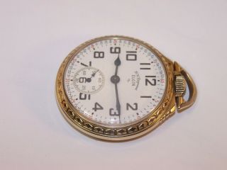 1952 Elgin B.  W.  Raymond 16s Railroad 21 Jewel 571 10K Gold Filled Pocket Watch 4