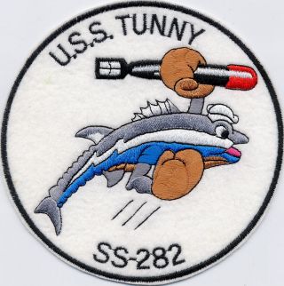 Uss Tunny Ss 282 - Fish Gloves & Torpedo Bc Patch Cat No C5028