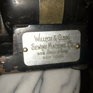 Antique WILLCOX & GIBBS Electric Sewing Machine, 6