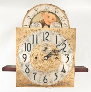 Herschede 5 Tube Grandfather Clock Movement Only @ 1915 Good