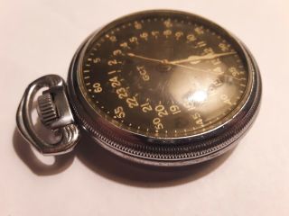 WWII Era 24 Hour Elgin AN - 5740 GCT 21J B.  W.  Raymond Pocket Watch 5