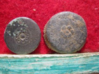 Detecting Find 2 Small Tudor Rose Type Button Rev War Gold