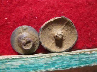 DETECTING FIND 2 SMALL TUDOR ROSE TYPE BUTTON REV WAR GOLD 2