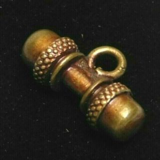 Antique Metal Button Unique Brass Toggle D5
