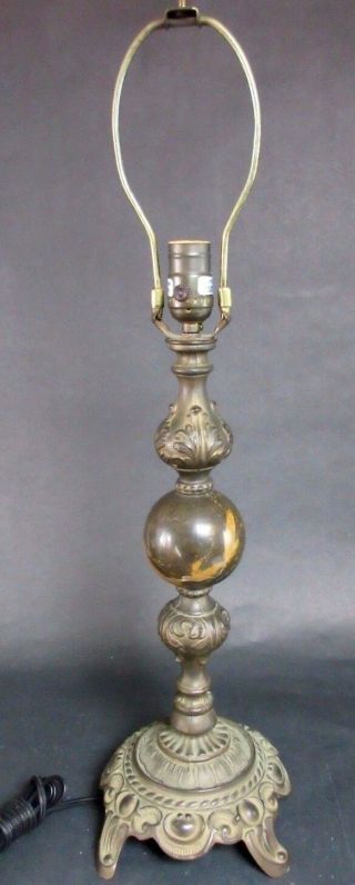 Artisans Lamp Co Vintage Brass & Marble Table Lamp