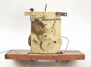 English grandfather clock brass moon dial movement @ 1775 Month Running Rare 11