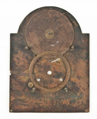 English grandfather clock brass moon dial movement @ 1775 Month Running Rare 12