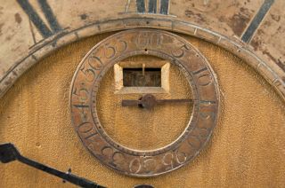 English grandfather clock brass moon dial movement @ 1775 Month Running Rare 6