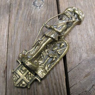 Vintage Brass Robin Hood Door Knocker 3