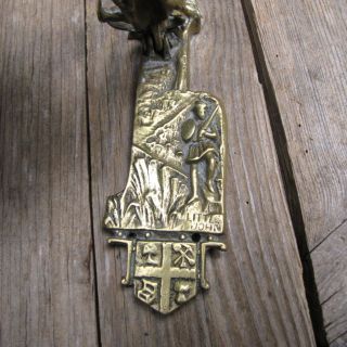 Vintage Brass Robin Hood Door Knocker 4