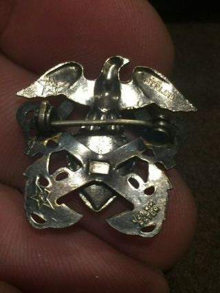 Vintage Military US Navy Cap Pin Sterling Silver 920 3