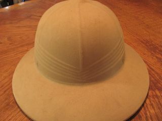 Vintage Safari Type Hard Hat Tan Sunrigid Fiber