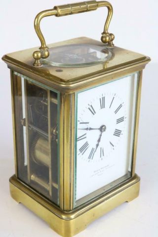 Gong Strike Carriage Clock Antique By Mappin Brothers Good Quality French