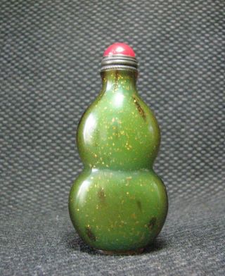 Tradition Chinese Glass Gourd Design Snuff Bottle////// 3