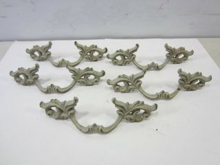 5 Vintage French Style Painted Brass Drawer Pulls 650