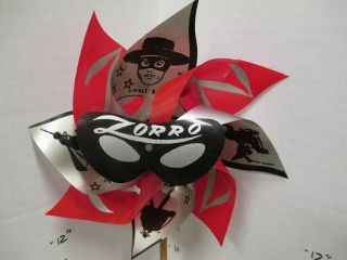 Disney Zorro 1950s Mask Sword Horse Disneyland Souvenir Pinwheel 16,  " High