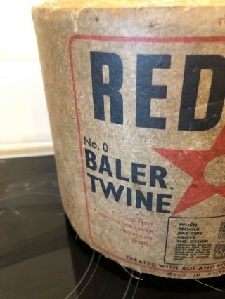 Vintage Bygone Farm Baler Binder Twine String Reel RED STAR Display/ PROP 4