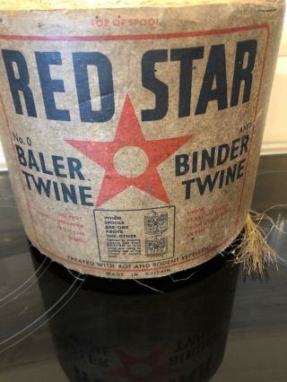 Vintage Bygone Farm Baler Binder Twine String Reel RED STAR Display/ PROP 5