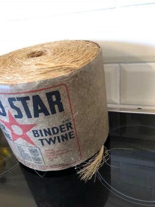 Vintage Bygone Farm Baler Binder Twine String Reel RED STAR Display/ PROP 6
