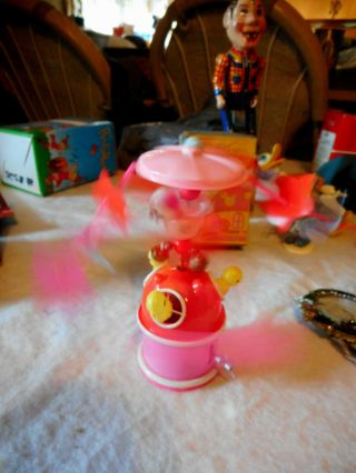 Vintage Celluloid Chicks Wind Up Toy 50s Japan Mib