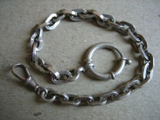 Vintage Unique S/silver Pocket Watch Chain 9.  1/2.  In.  Long