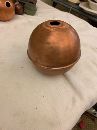 Copper Weathervane / Lightning Rod 5 1/4” Ball With Patina 3/4” Holes