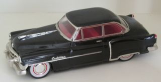 1950 Cadillac Sedan Black Tin Friction Car Japan 10.  5 " Toy