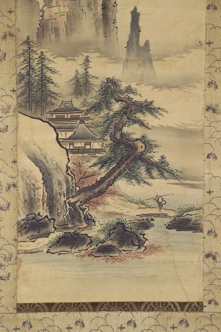 JAPANESE HANGING SCROLL ART Painting Sansui landscape Asian antique E7895 5