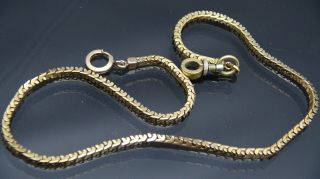 Design Antique Gold Filled Pocket Watch Chain Fob/ 13.  5 Inches