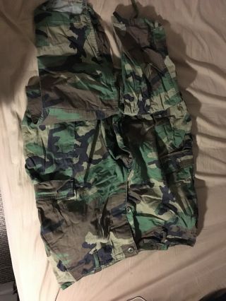 Us Army Military Issue Bdu Combat Pants Woodland Camo Large Regular