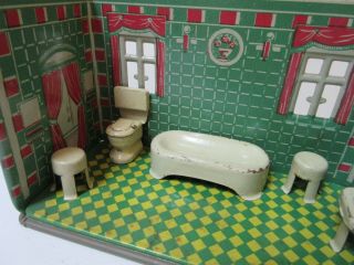 Vintage Marx Newlyweds Tin Litho Bathroom Orig.  Box 3