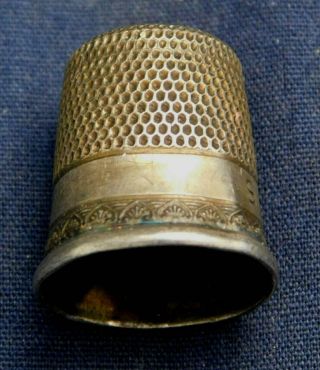 Designer Sterling Silver Manufactured Vintage Thimble No.  9